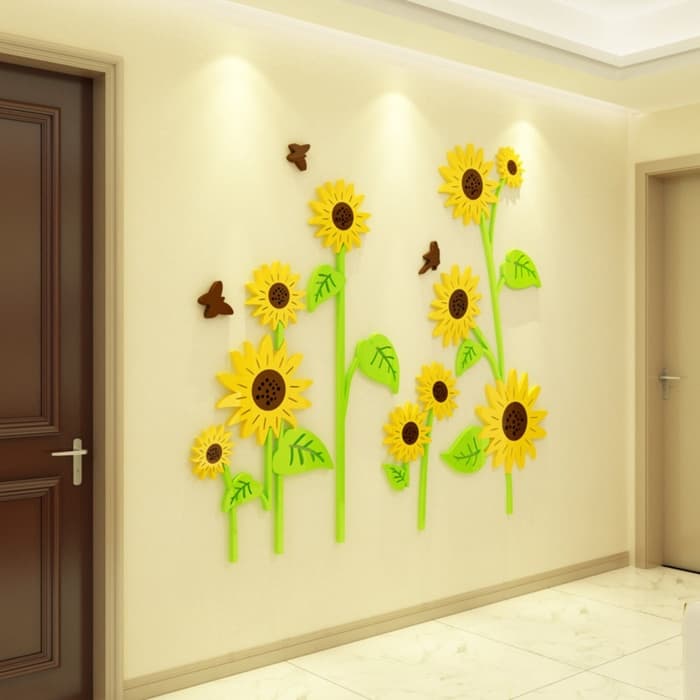 Наклейки интерьерные детские TAKE IT EASY «Подсолнухи», декор на стену, панно, 110×94 см
