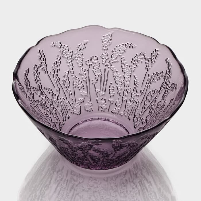 Салатник Magistro «Французская лаванда», 470 мл, 13.7×7 см, стекло, сиреневый