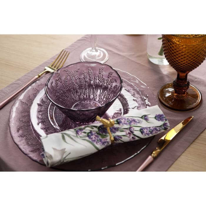 Салатник Magistro «Французская лаванда», 470 мл, 13.7×7 см, стекло, сиреневый