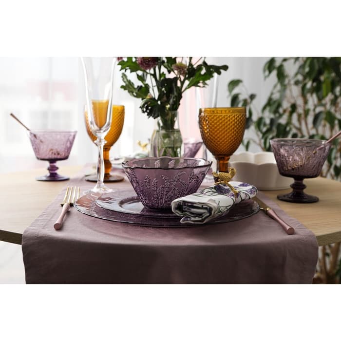 Салатник Magistro «Французская лаванда», 470 мл, 13.7×7 см, стекло, сиреневый