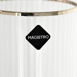 Пивной бокал Magistro «Руно», 390 мл, 17.5×7 см, на ножке, с золотой отводкой, стекло, прозрачный