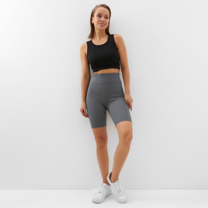 Велосипедки спортивные женские MINAKU, цвет графитовый, размер 40