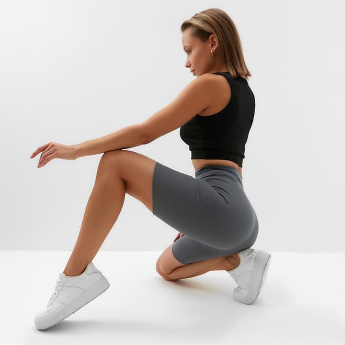 Велосипедки спортивные женские MINAKU, цвет графитовый, размер 40