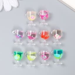 Декор для творчества пластик «Лимонад в бокале», 2×1.5×1.1 см, МИКС