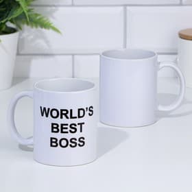Кружка чайная керамическая WORLD'S BEST BOSS, 320 мл