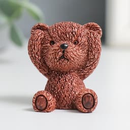 Фигурка полистоун «Мишка: не слышу, не вижу, не скажу», 4×2.5×3 см, МИКС