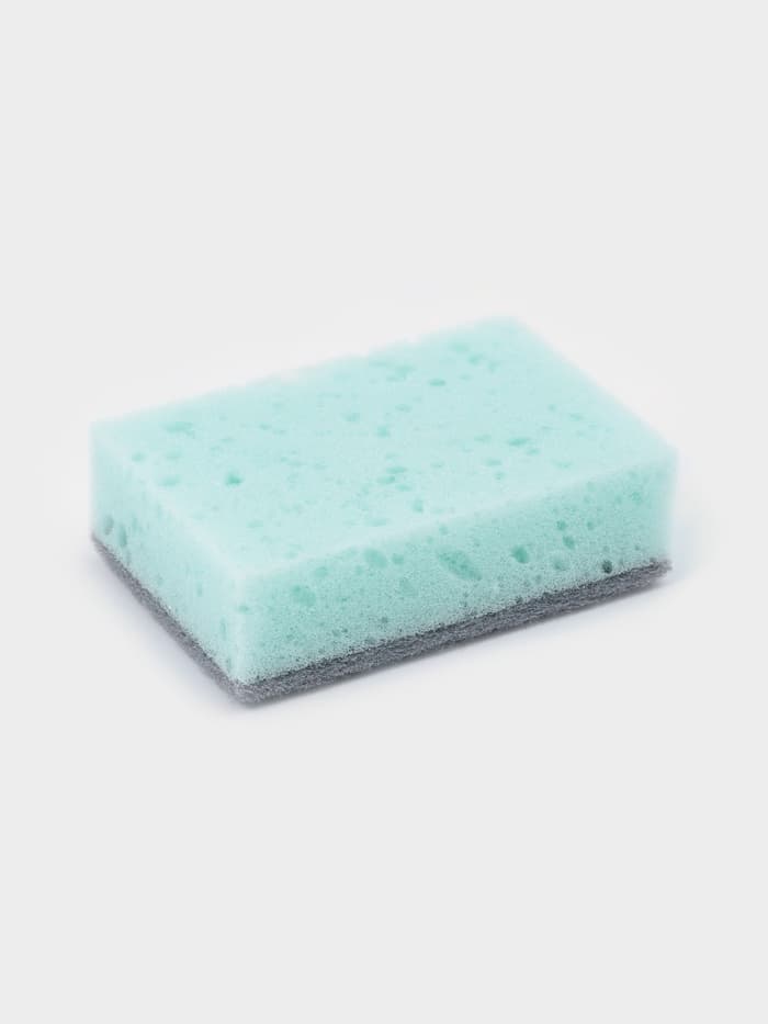 Дозатор для моющего средства с подставкой для губки Raccoon, губка в комплекте, синий