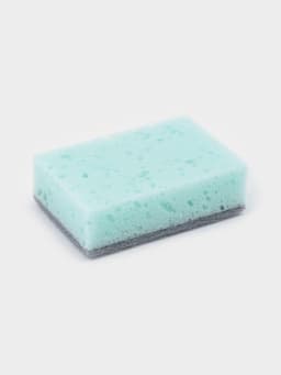 Дозатор для моющего средства с подставкой для губки Raccoon, губка в комплекте, синий