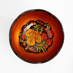 Салатник деревянный хохлома «Резной», 15-16×7 см