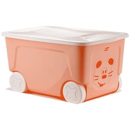 Детский ящик для игрушек COOL, на колёсах, 50 л, цвет персиковая карамель