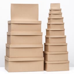 Набор коробок крафт однотонный 15 в 1, 44×34×15.5 - 11×6×4 см