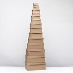 Набор коробок крафт однотонный 15 в 1, 44×34×15.5 - 11×6×4 см