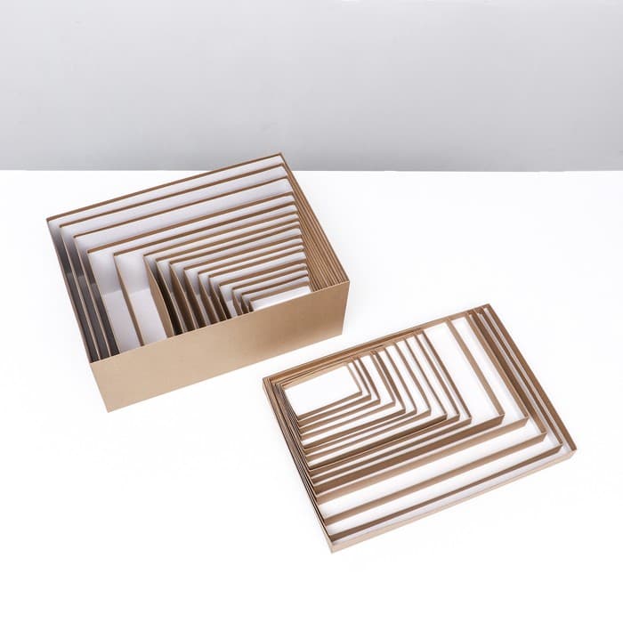 Набор коробок крафт однотонный 15 в 1, 44×34×15.5 - 11×6×4 см