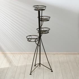 Подставка для цветов, напольная, на 4 горшка, d=17 см, бронзовая, «Консул»