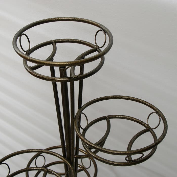 Подставка для цветов, напольная, на 4 горшка, d=17 см, бронзовая, «Консул»