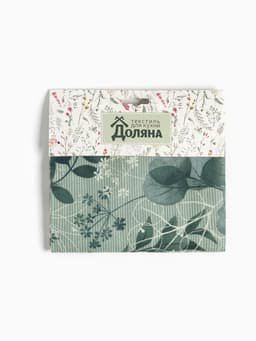 Фартук кухонный новогодний «Доляна. Лесная прохлада», размер 60×70 см, зелёный, рогожка 158 г/м