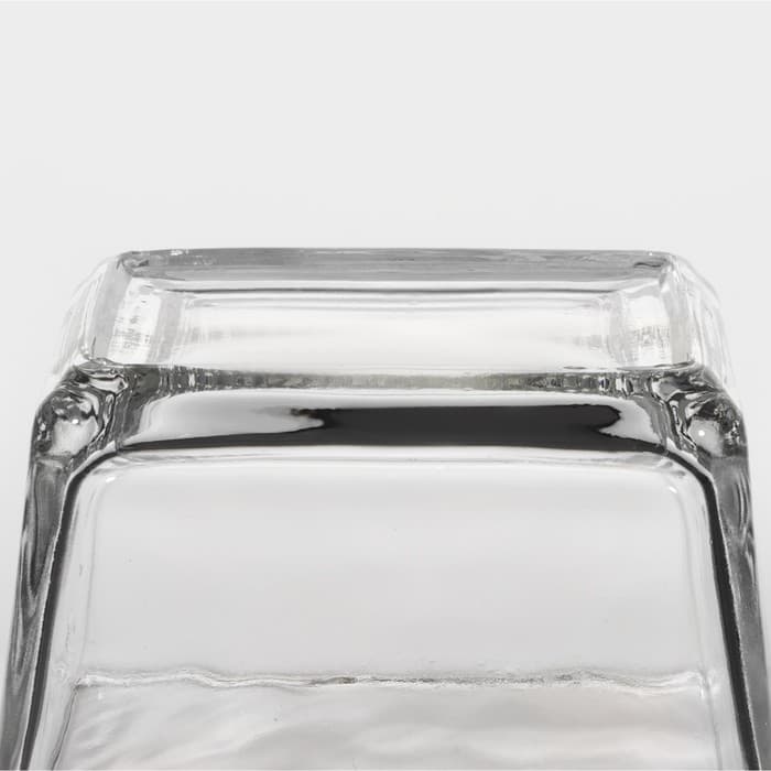 Менажница «Голд», 19.5×19.5 см, на бамбуковой подставке, с крышками, стекло, прозрачная