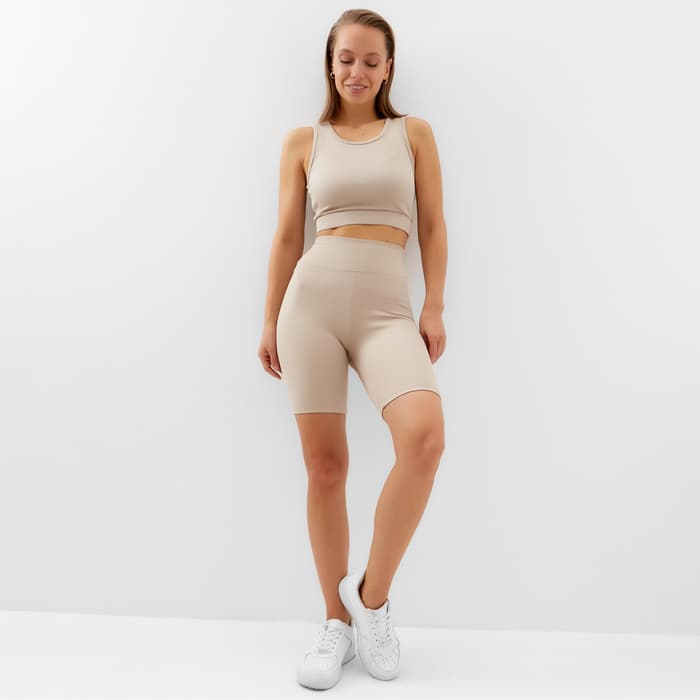 Топ спортивный женский MINAKU, бежевый, размер 42