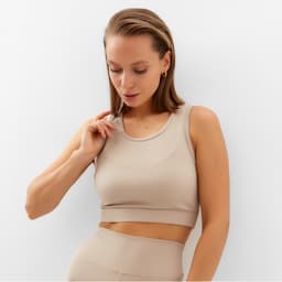 Топ спортивный женский MINAKU, бежевый, размер 44