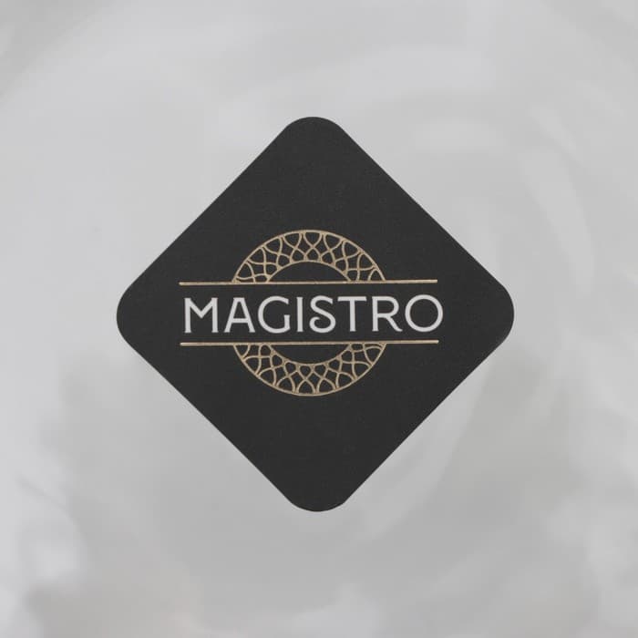 Салатник Magistro «Элизиум», 570 мл, 13×6 см, с золотой отводкой, стекло, прозрачный
