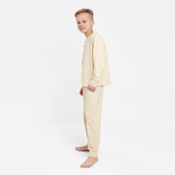 Пижама для мальчика (лонгслив, брюки) MINAKU, бежевая, рост 116 см