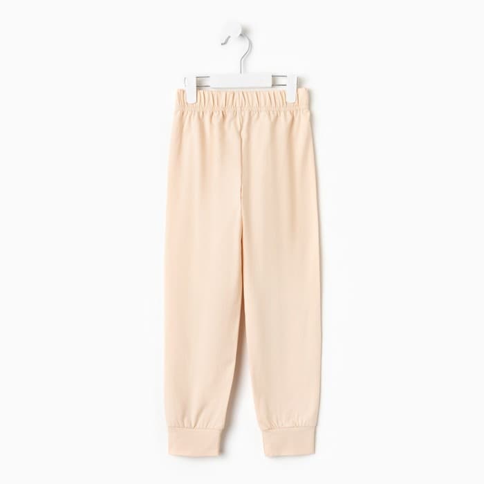 Пижама для мальчика (лонгслив, брюки) MINAKU, бежевая, рост 116 см