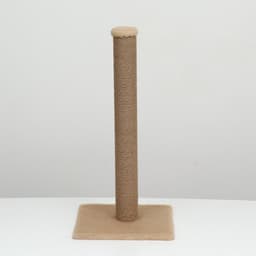 Когтеточка-столбик толстый, джут, 40×40×80 см, бежевый