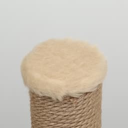 Когтеточка-столбик толстый, джут, 40×40×80 см, бежевый