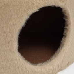 Домик для животных угловой, 35×35×64 см, джут, бежевый