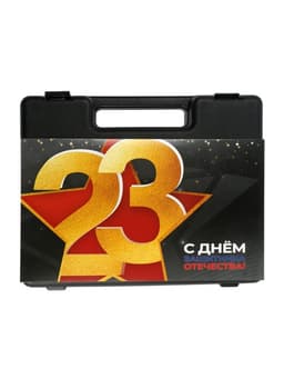 Набор инструментов в кейсе ТУНДРА «23 ФЕВРАЛЯ», в подарочной упаковке, 31 предмет