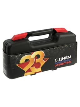 Набор инструментов в кейсе ТУНДРА «23 ФЕВРАЛЯ», в подарочной упаковке, 39 предметов