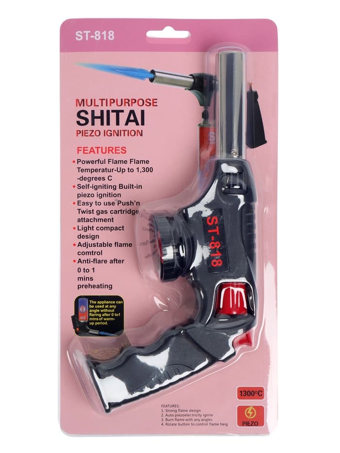 Горелка газовая с пьезоподжигом, большая рукоятка