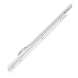 Роликовые направляющие ТУНДРА, L=450 мм, толщина 0.8 мм, белые, 2 шт.