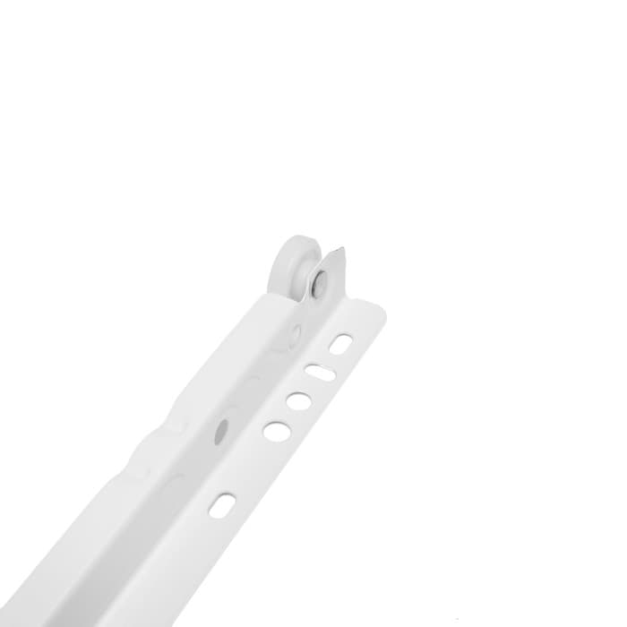 Роликовые направляющие ТУНДРА, L=450 мм, толщина 0.8 мм, белые, 2 шт.