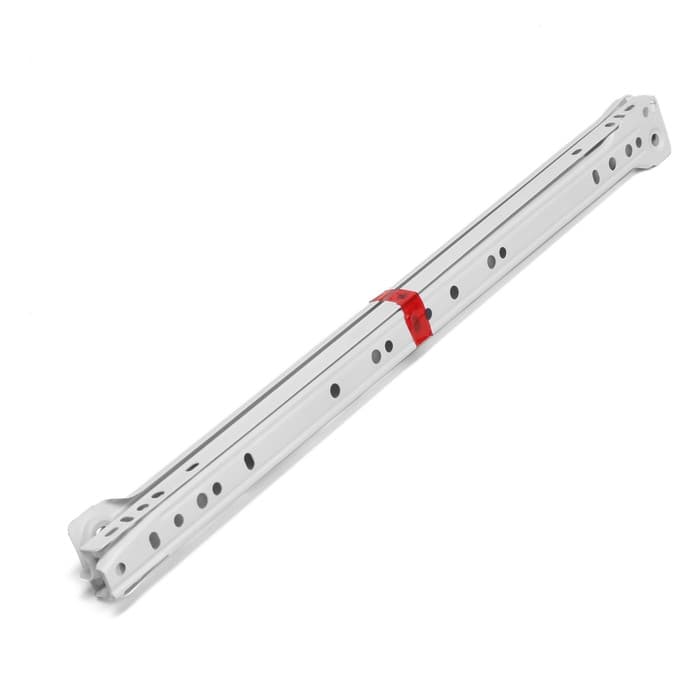 Роликовые направляющие ТУНДРА, L=450 мм, толщина 0.8 мм, белые, 2 шт.