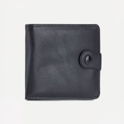 Портмоне мужское на кнопке, отдел для купюр, для карт, чёрное