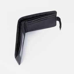 Портмоне мужское на кнопке, отдел для купюр, для карт, чёрное