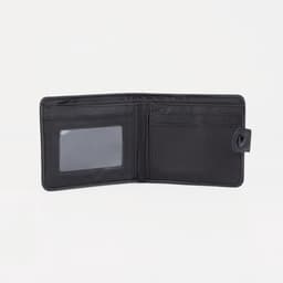 Портмоне мужское на кнопке, отдел для купюр, для карт, чёрное
