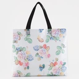 Сумка хозяйственная без застёжки, 32×10×27 см, белая/разноцветная