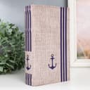 Шкатулка книга - сейф «Якорь», дерево и искусственная кожа, с замком, 21×13×5 см