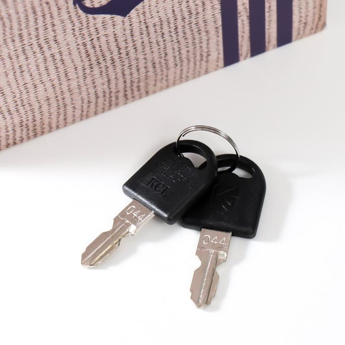 Шкатулка книга - сейф «Якорь», дерево и искусственная кожа, с замком, 21×13×5 см