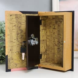 Шкатулка книга - сейф «Лица», дерево, искусственная кожа, 21×13×5 см