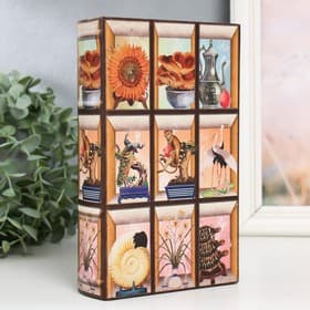 Шкатулка книга - сейф «Предметы интерьера», дерево, искусственная кожа, 21×13×5 см