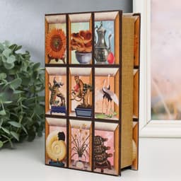 Шкатулка книга - сейф «Предметы интерьера», дерево, искусственная кожа, 21×13×5 см