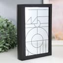 Шкатулка книга - сейф «Геометрия», дерево, искусственная кожа, зеркало 24×16×5 см