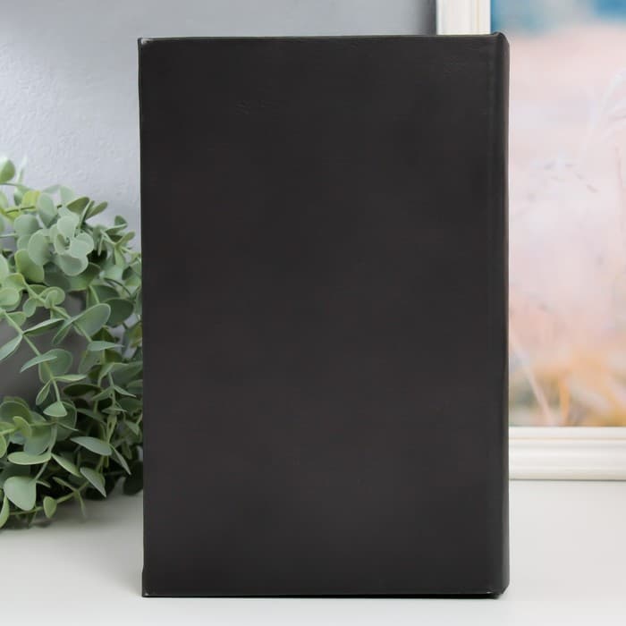 Шкатулка книга - сейф «Геометрия», дерево, искусственная кожа, зеркало 24×16×5 см