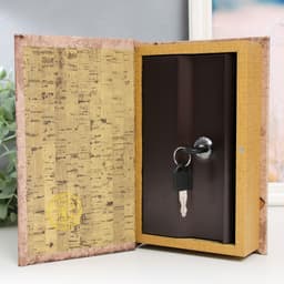 Шкатулка книга - сейф «Тигр в кепке и с трубкой», дерево, искусственная кожа, 21×13×5 см