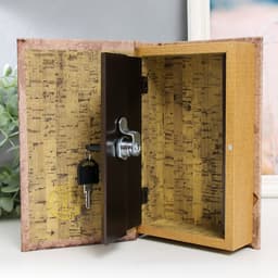 Шкатулка книга - сейф «Тигр в кепке и с трубкой», дерево, искусственная кожа, 21×13×5 см