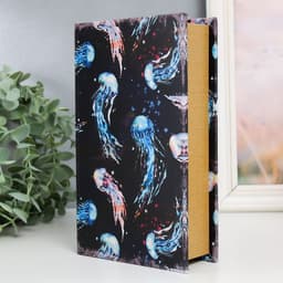 Шкатулка книга - сейф «Медузы», дерево, искусственная кожа, 21×13×5 см