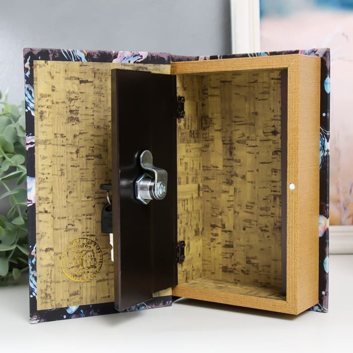 Шкатулка книга - сейф «Медузы», дерево, искусственная кожа, 21×13×5 см